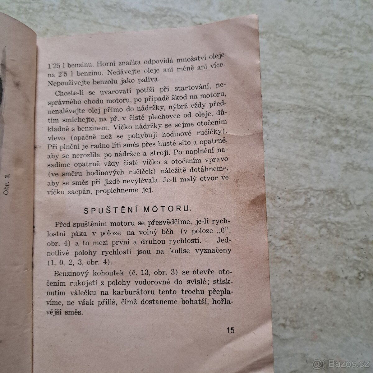 Príručka Jawa 250 Špeciál FJ Předválečna - 5