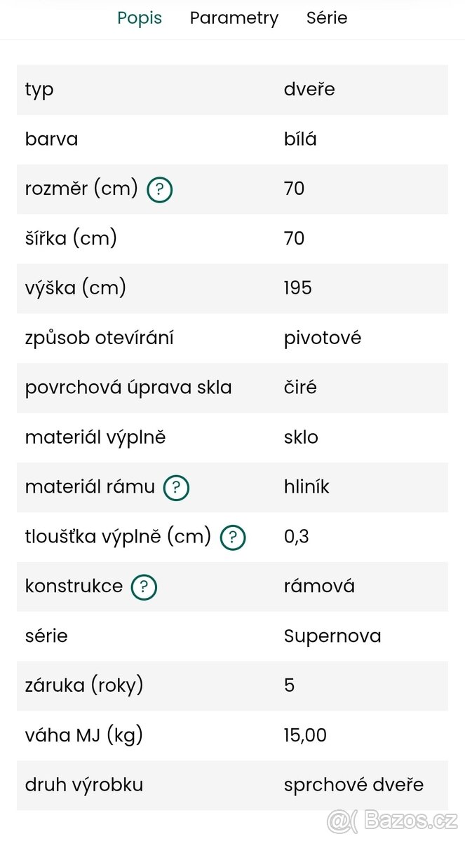 Sprchové dveře RAVAK Supernova 70cm - 5