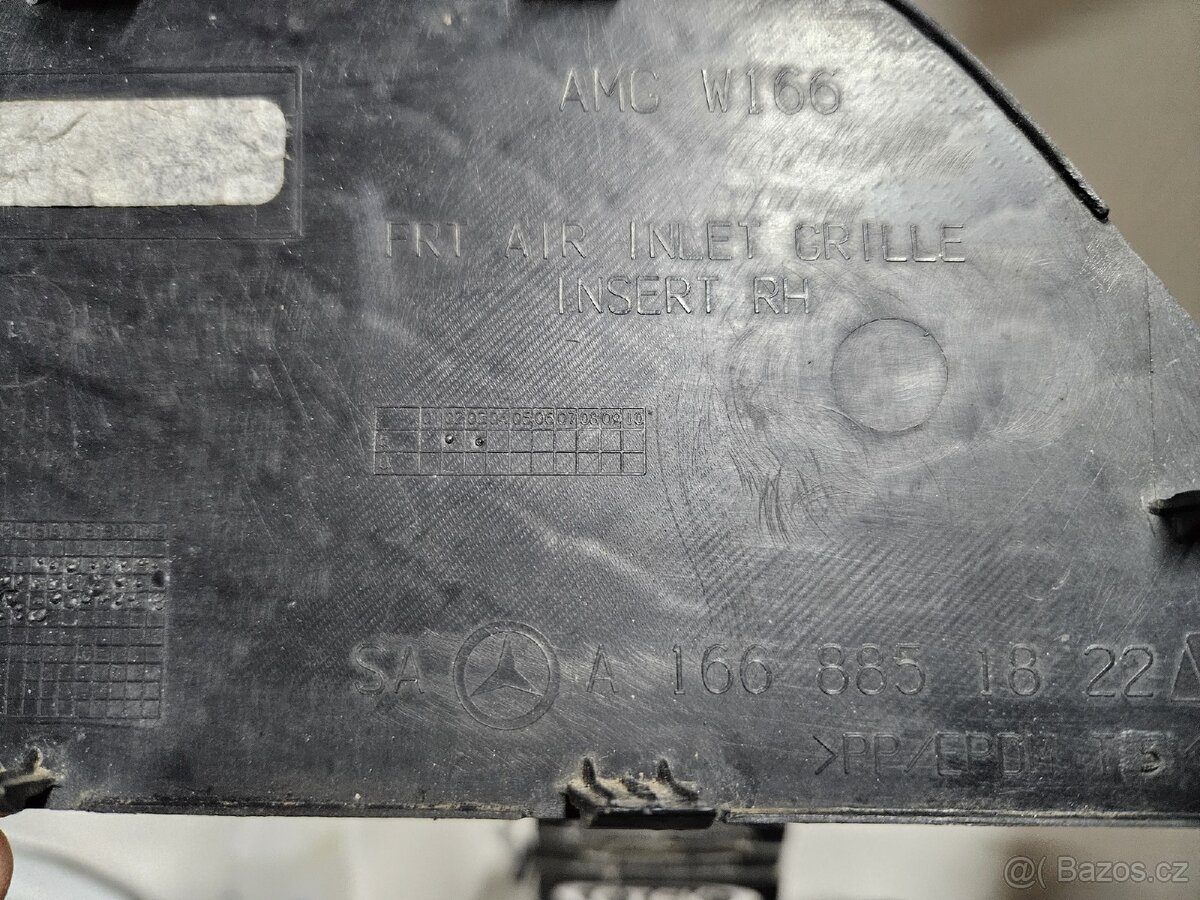 Mřížka + krytka pro AMG nárazník Mercedes-Benz ML - 5