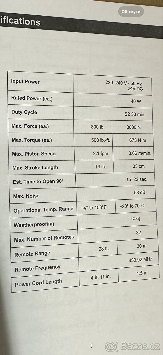 Pohon křídlové brány max. 700 kg Pohon křídlové brány - 5