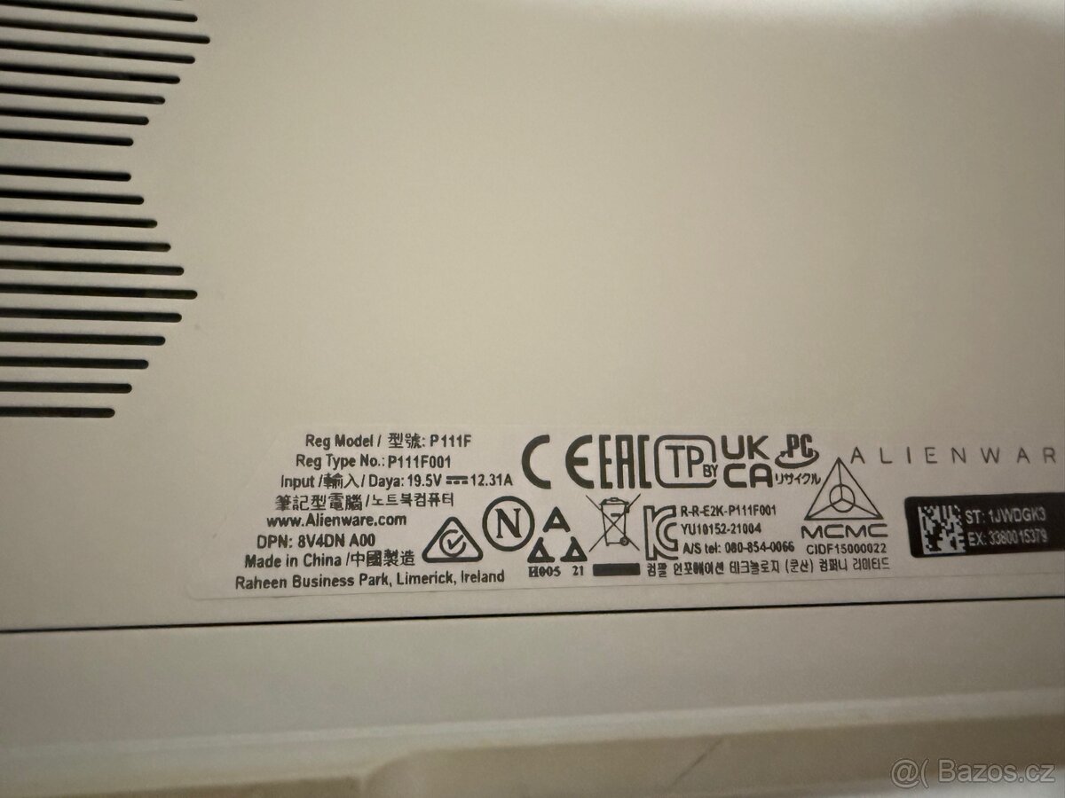 Herní Notebook Dell Alienware X15 R1 i7 - 5