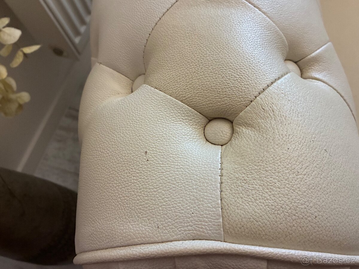 Křeslo Chesterfield kožené - 5