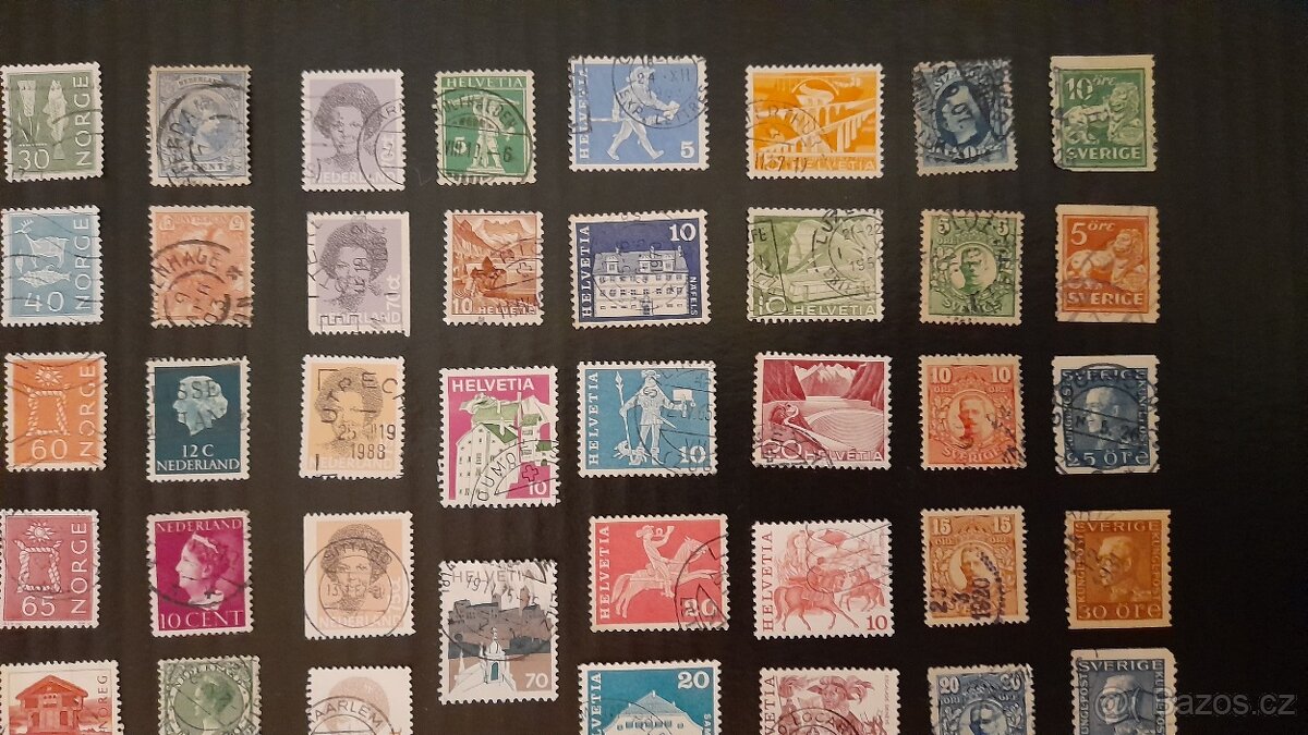 Poštovní známky Finsko, Dánsko, Norsko, Holand, Švý, Švéd. - 5