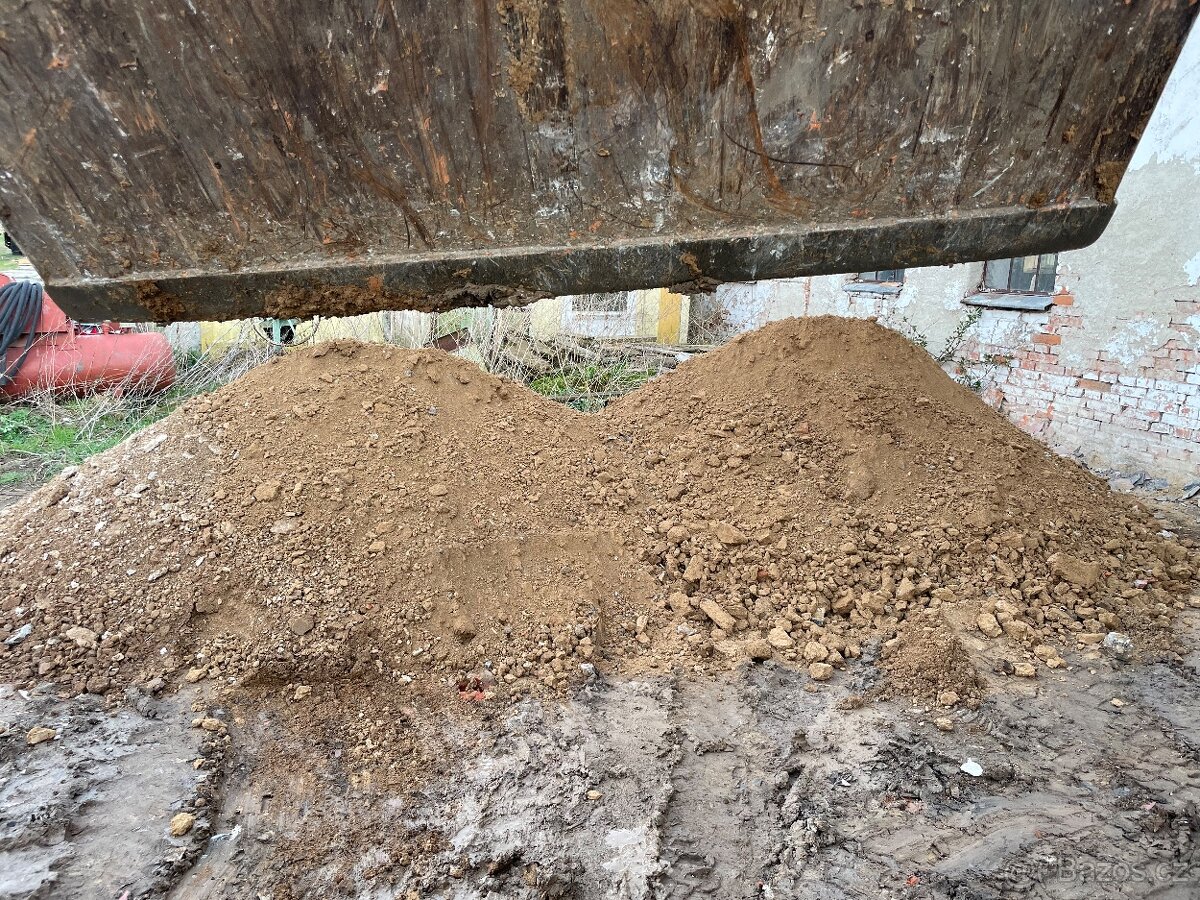 Suť betonová, cihelná , žlutozem a ornice - 5