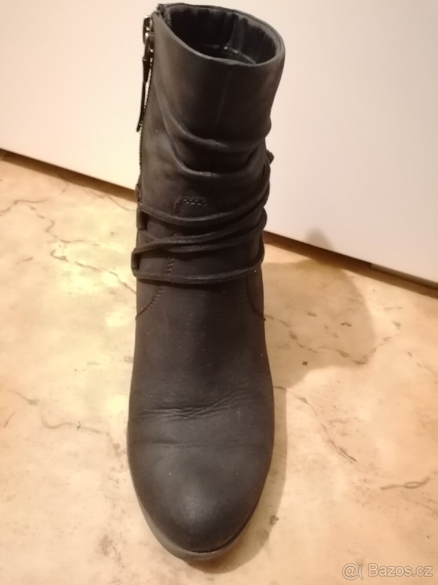 Kožené kotníkové kozačky zn. : Tamaris - 5