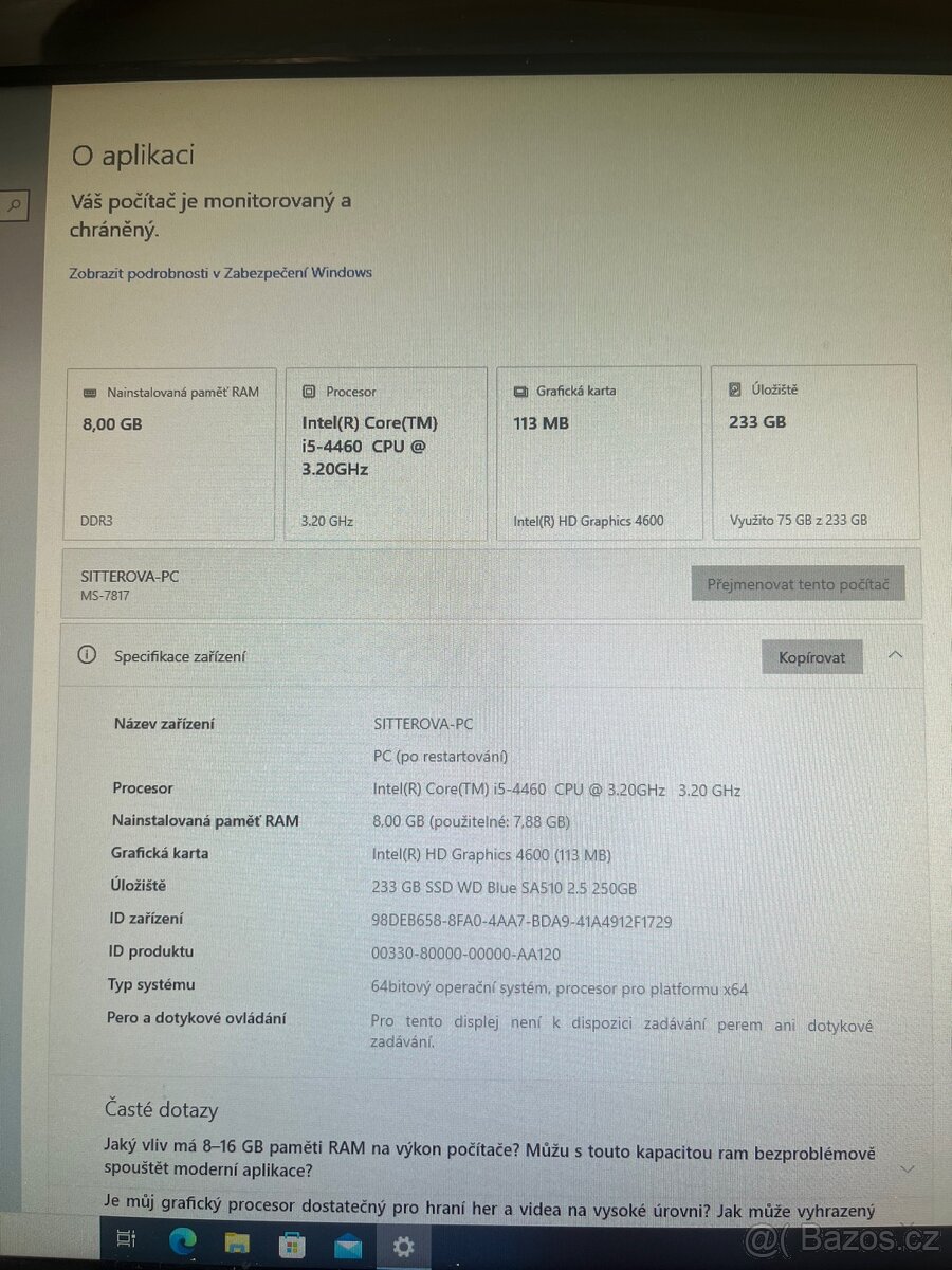 Stolní PC intel core i5 - 5