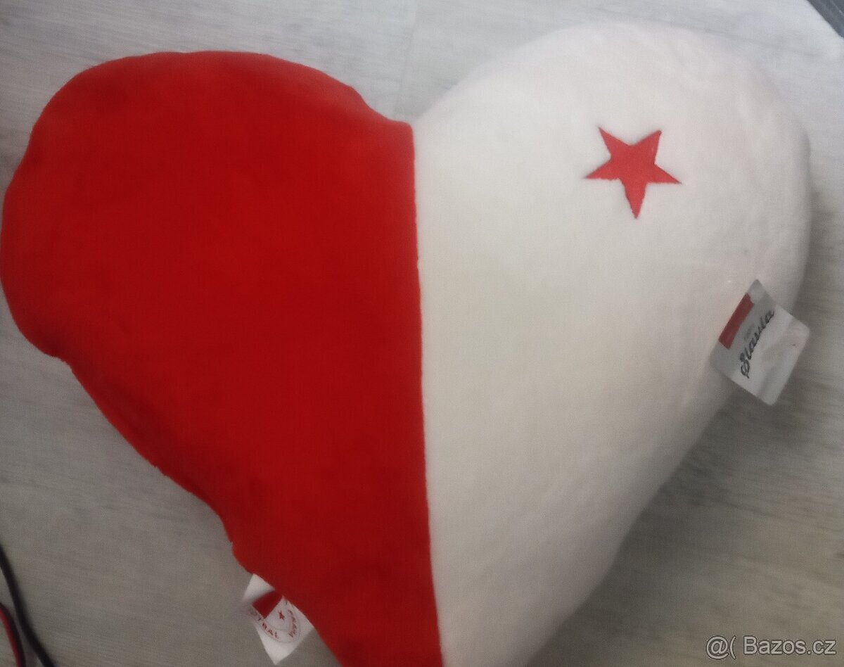 polštář sk slavia praha srdce - 5