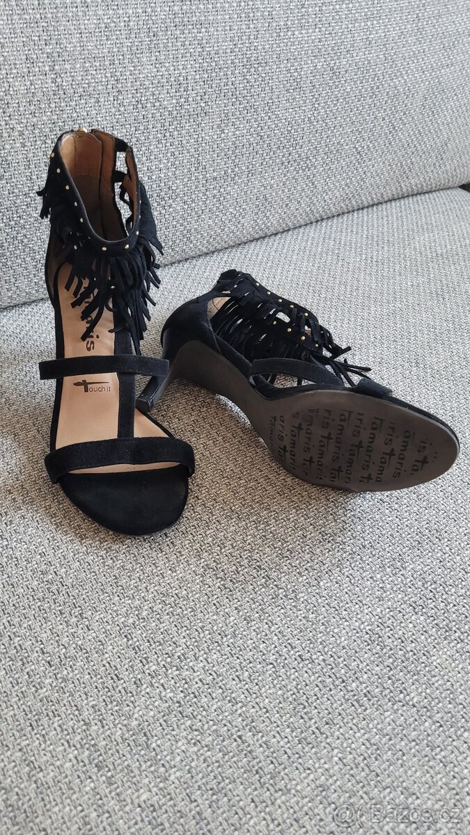 Kožené sandály na podpatku Tamaris vel 36 - 5