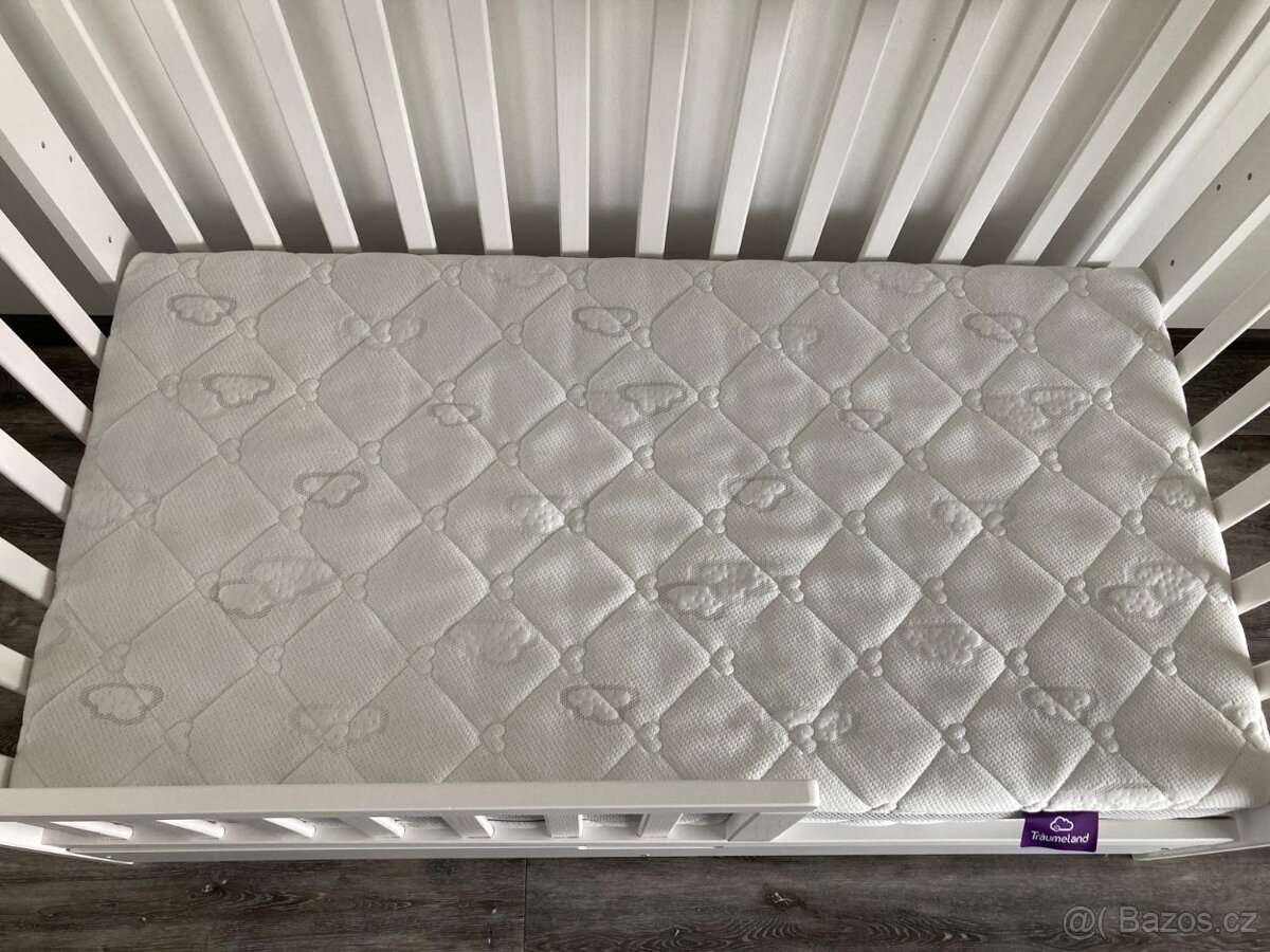 Klups dětská postýlka 120x60 cm se zábranou + matrace - 5