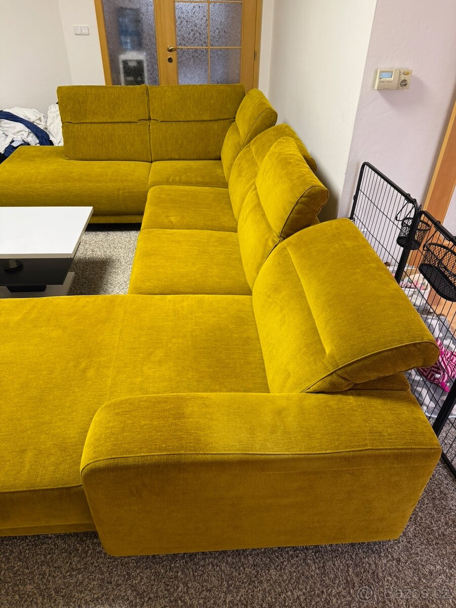 sedačka hořčicová PHASE + vlnka - 5