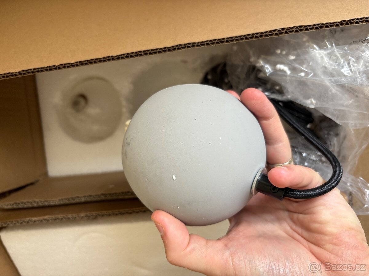 3x Dizajnovy Luster Sivy, Cierny, Ruzovy - 5