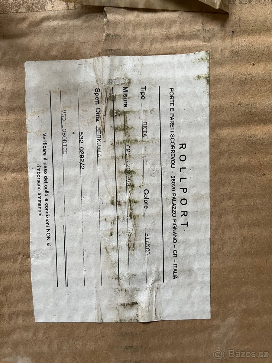 Shrnovací dveře/ zástěna, bílá 220x250cm - 5