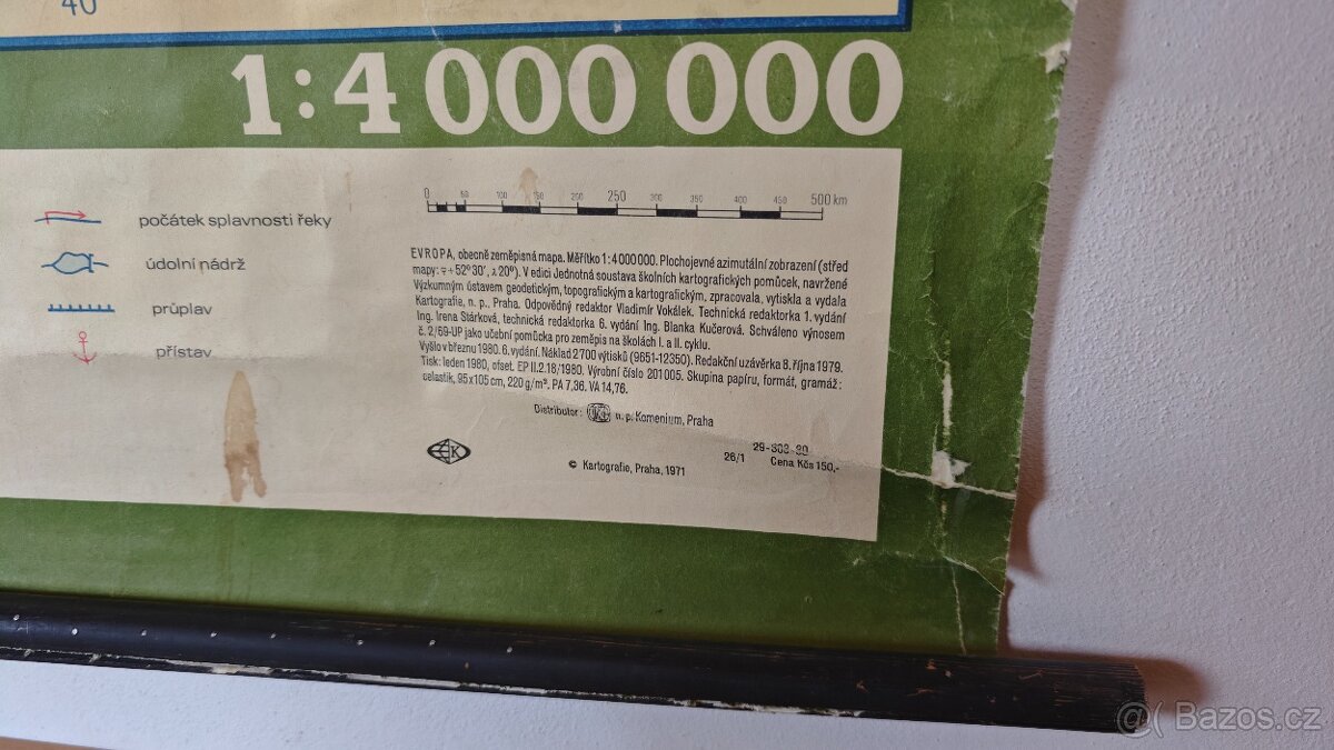 Mapa Evropy, školní, obecně zeměpisná - 5