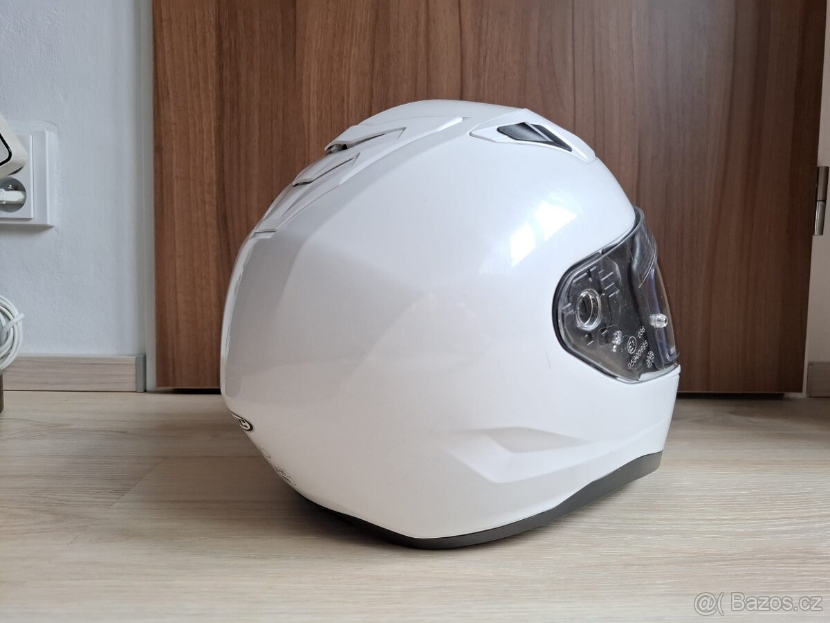 Přilba HJC i70 – super stav, lesklá bílá, vel. M - 5