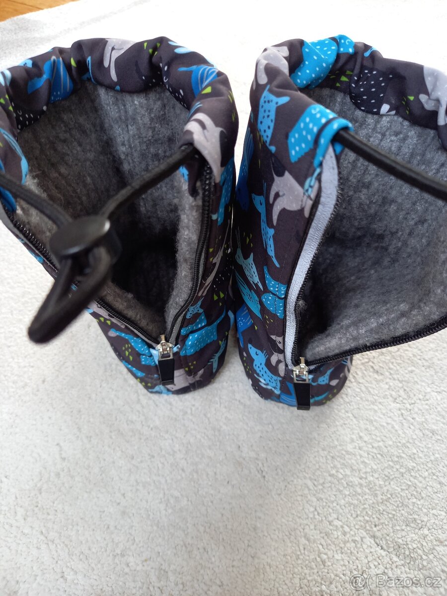 Softshellové prodloužené kalhoty a capáčky do nosítka - 5