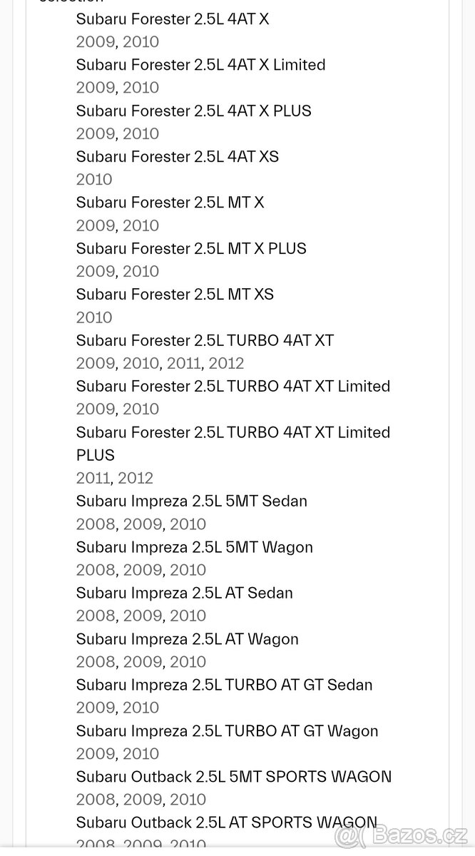Víčko uzávěr nádrže Subaru - 5