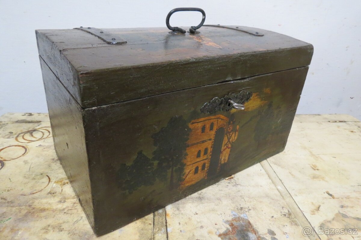 Stará vojenská bedna- po renovaci nově namalovaná - 5