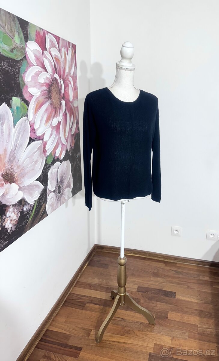 Kašmírový cropped svetr Blue motion - 5