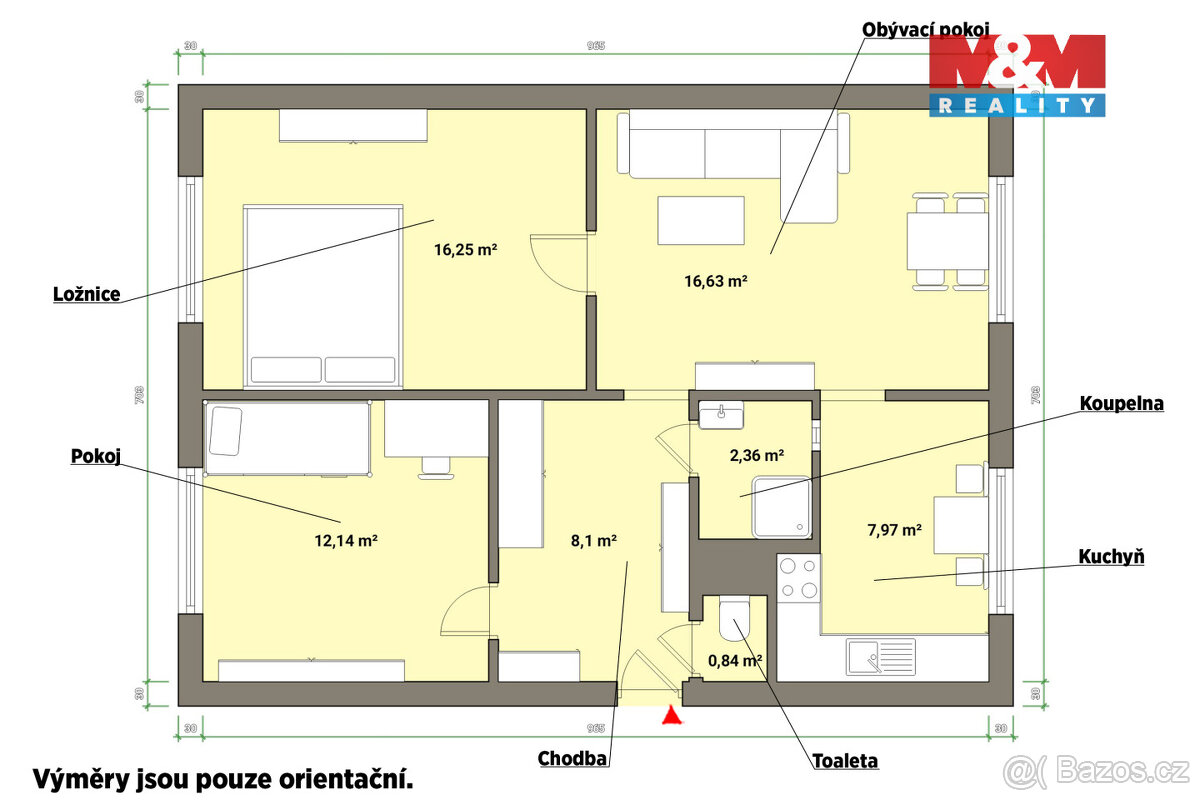 Prodej bytu 3+1, 64 m², Mariánské Lázně, ul. Hroznatova - 5