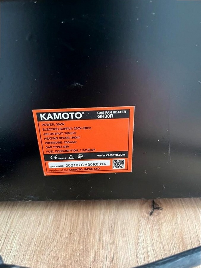 Kamoto 30 kW plynové topidlo s ventilátorem - 5