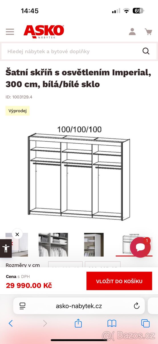 Šatní skříň - 3 metry - 5