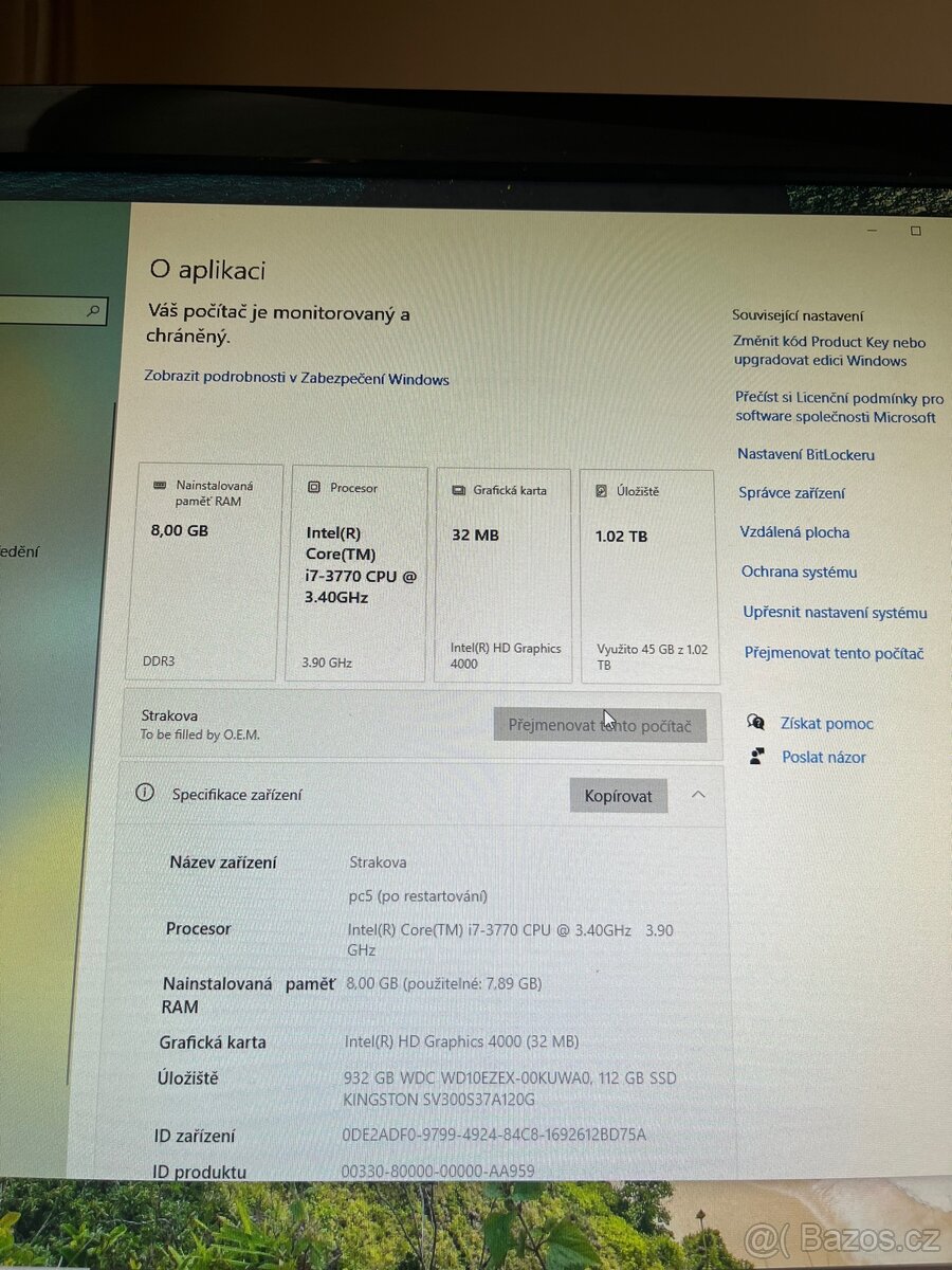 Stolní PC intel core i7 - 5