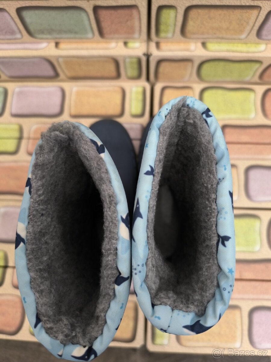 Zateplené blikající holínky vel. 26/27 - 5