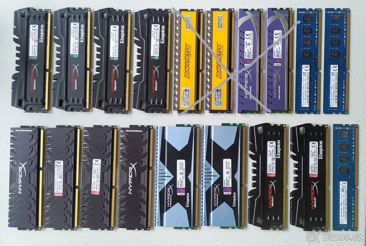 HD S-ATA, HD SSD 250GB - 8TB, dále RAMky DDR3 pro desktop PC - 5