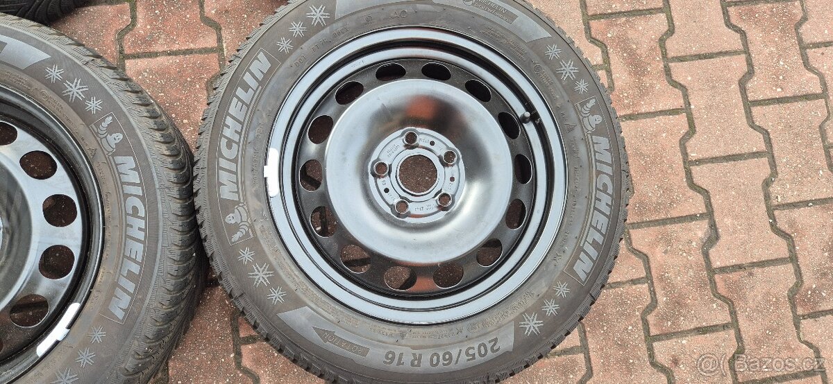 Plechové disky VW Troc 5x112 6x16 ET43 205/60r16 zimni - 5