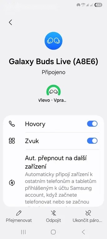 Bluetooth sluchátka Samsung Galaxy Buds Live - 5