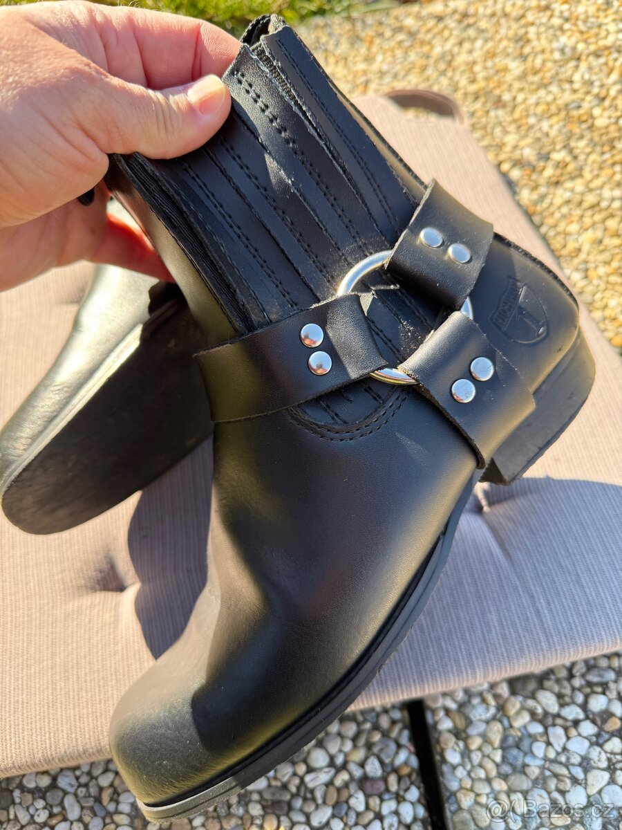 Kožené motorkářské boty tzv. Koně - 5