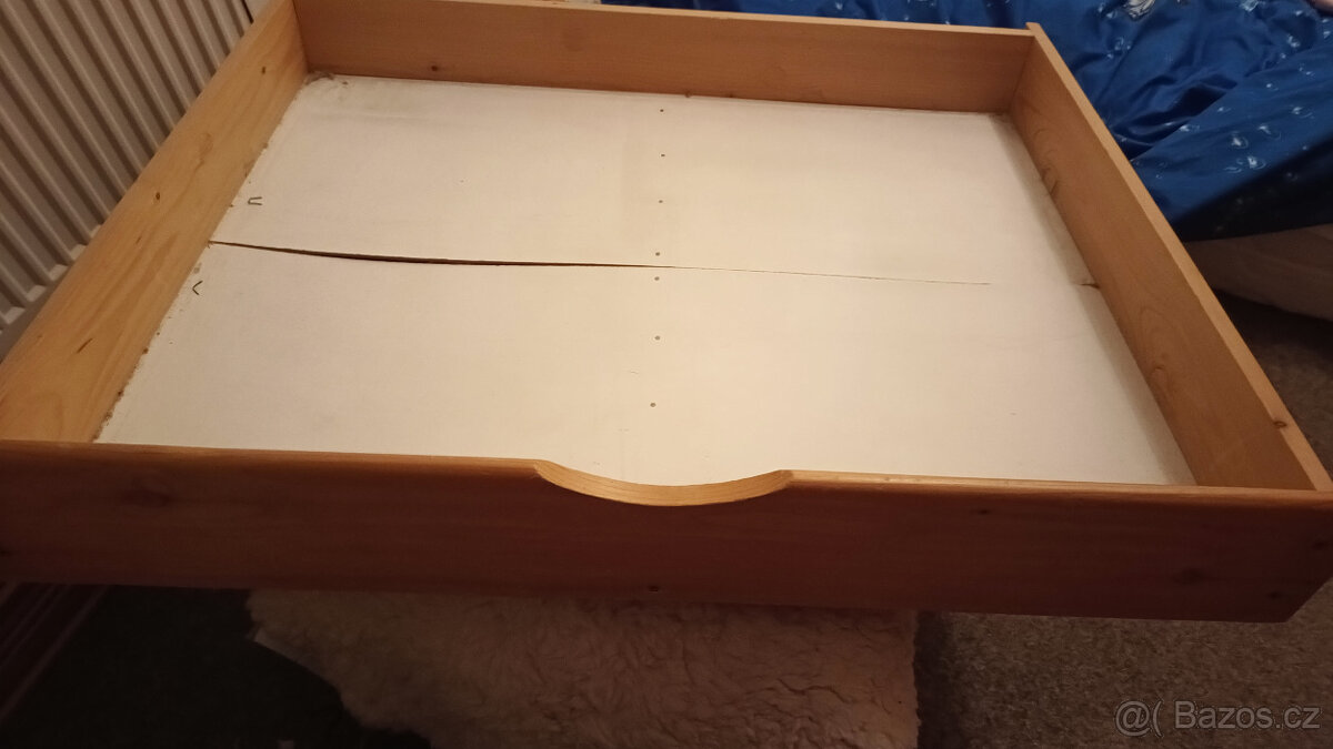 Dřevěná postel-přírodní borovice 140x200 - 5