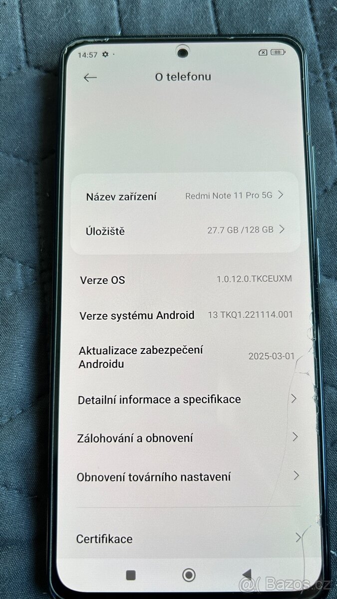 Redmi Note 11 Pro 5G 8GB RAM + 128GB - 5