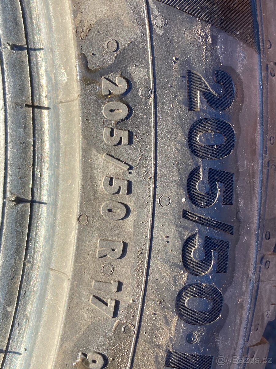 2x Continental 205/50r17 4mm zimní - 5