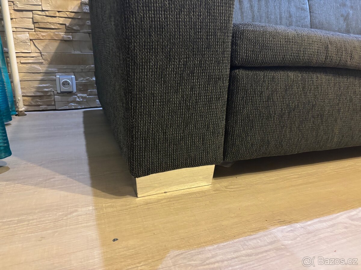 Rohová sedačka v barvě antracit - 5