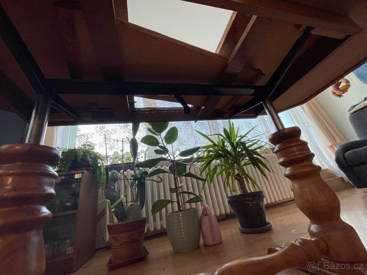 Masivní rustikální stůl – rozkládací + výškově nastavitelný - 5