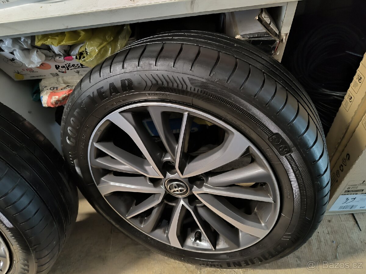 ALU kola Toyota Avensis 5x114,3 R17, Originál, pneu 6mm+TPMS - 5