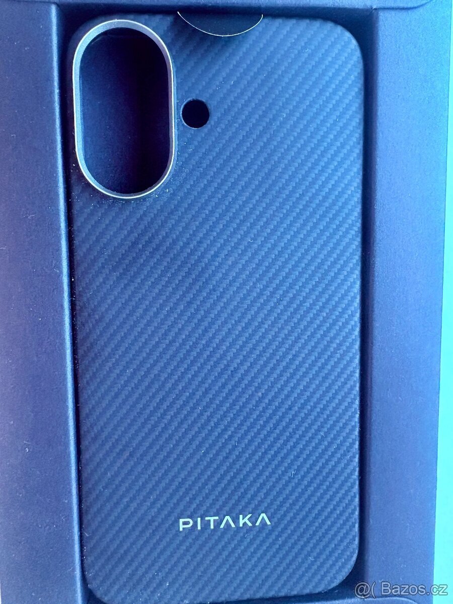 Kryt Pitaka Ultra-Slim Case Black/Grey Twill Apple iPhone 16 - 5