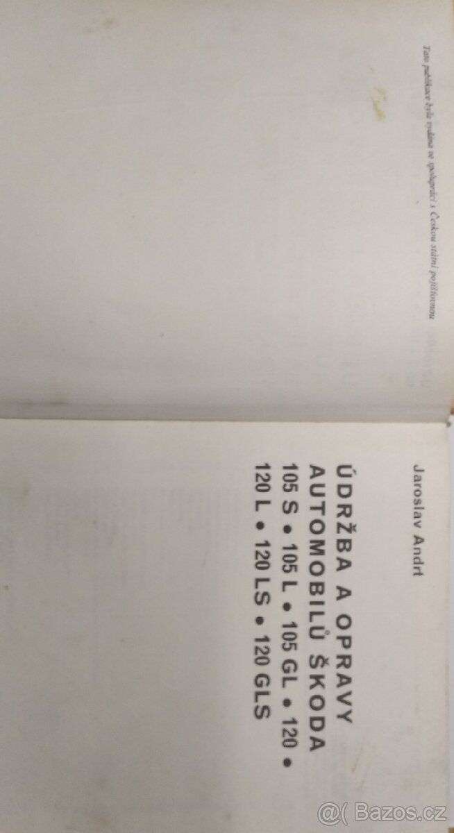 Prodám návod na údržbu a opravy aut škoda 105 a 120 - 5