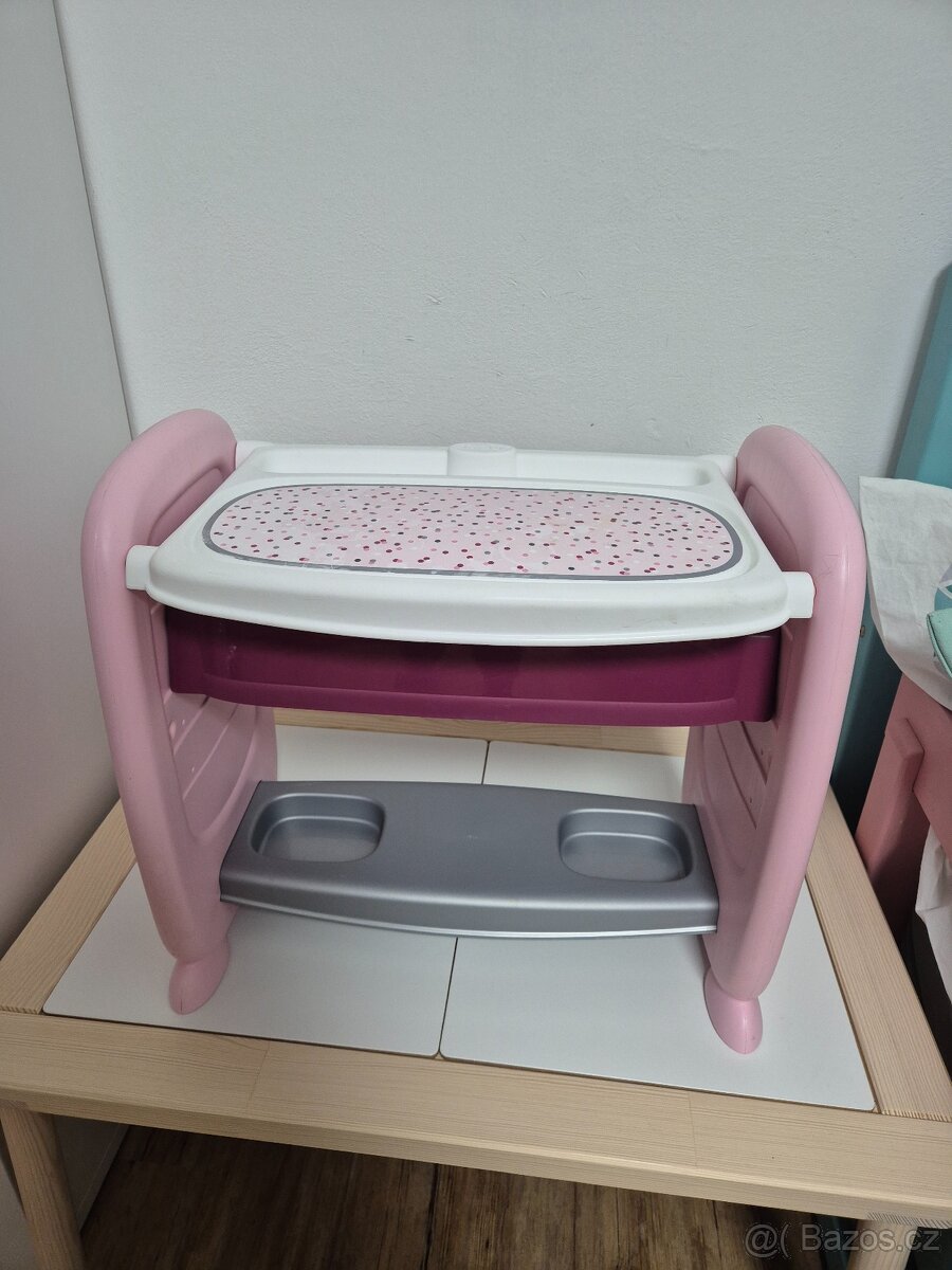 Postylka pro panenky, jídelní židlička, přebalovací pult - 5