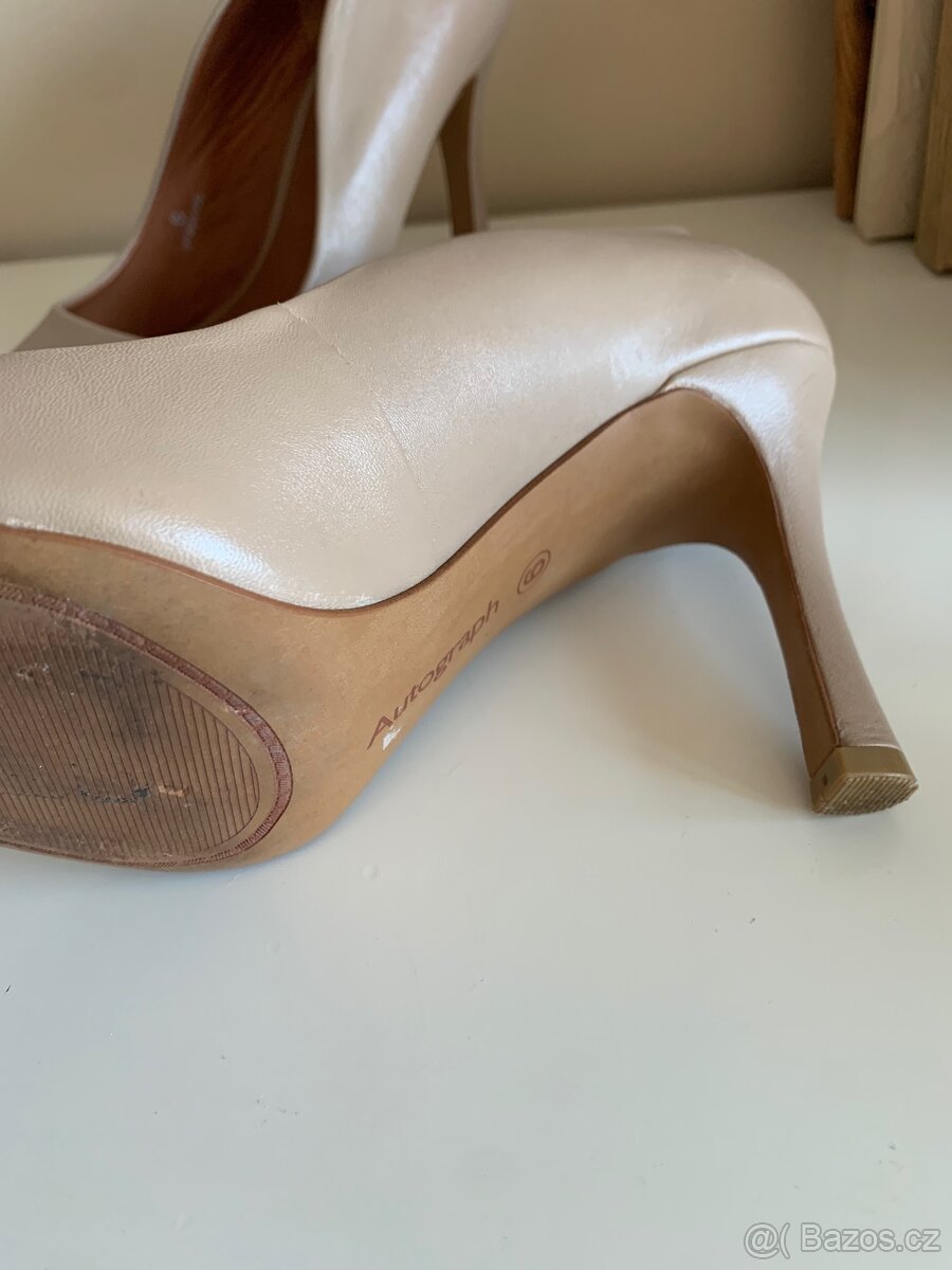 Lodičky v krémové barvě velikost 39 - 5