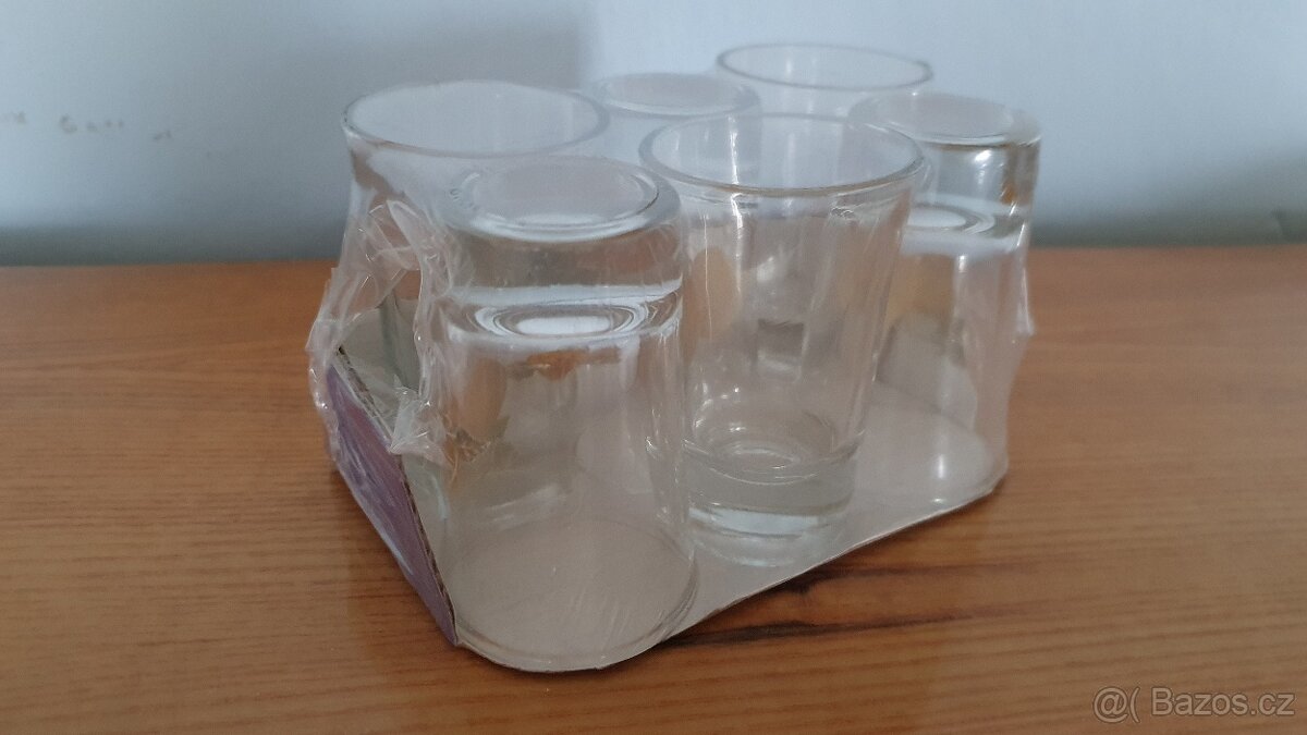 Sada 6 panáků meruňka, nové - 5