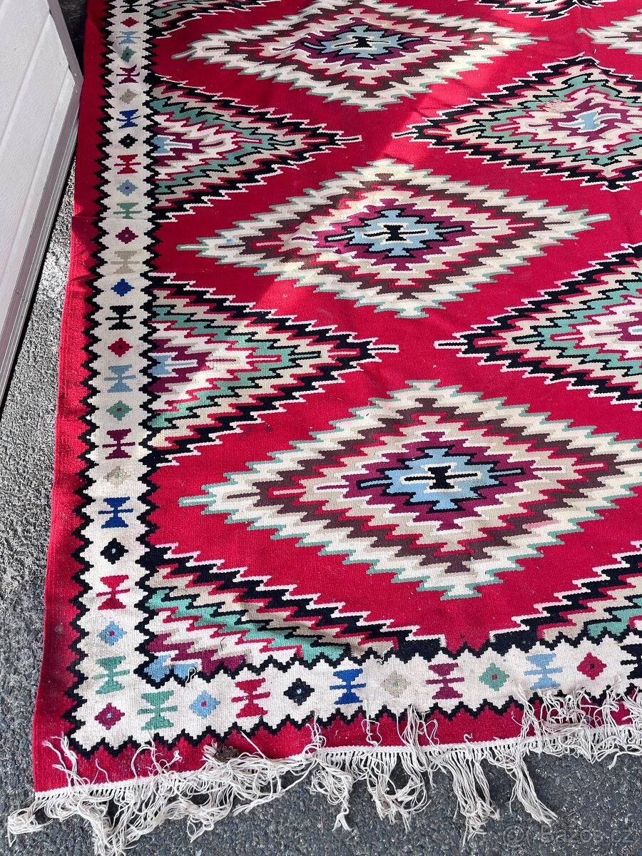 Prodám starožitný koberec Kelim - 5