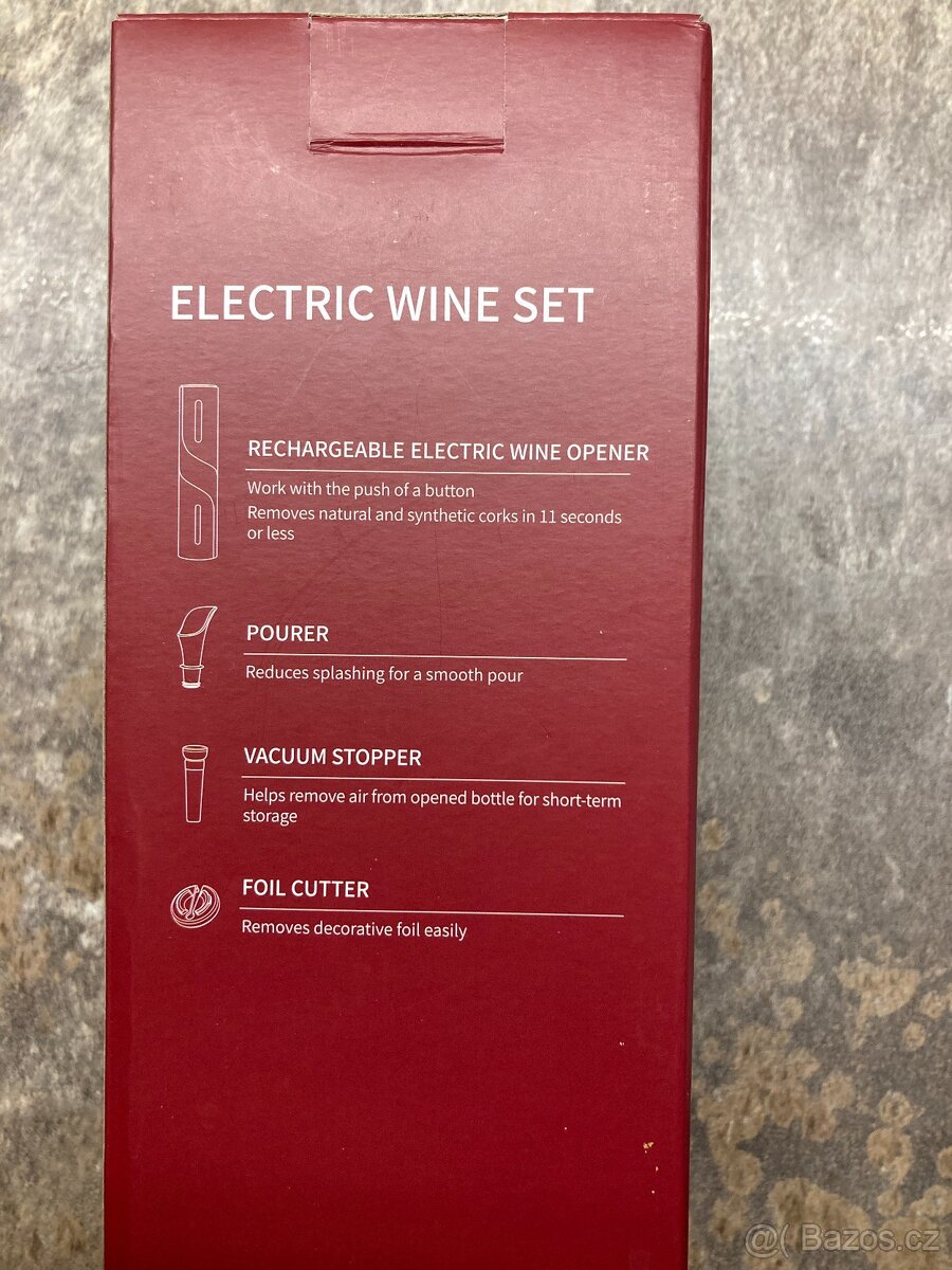 Elektrický otvírák na víno LED – AKU - 5