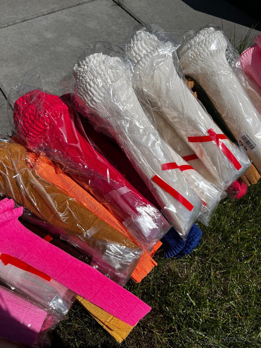 Krepový kornout mix barev - 5