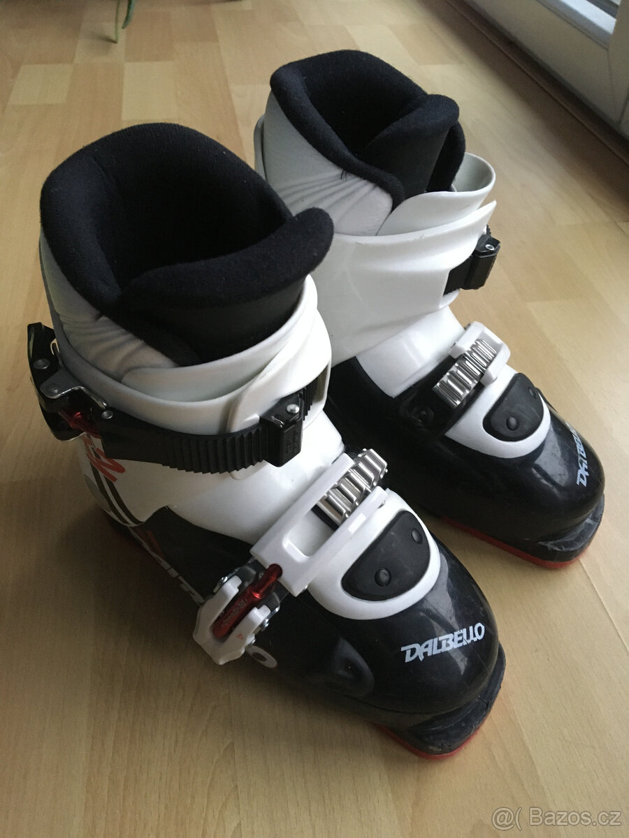 Lyže Salomon 90 cm, lyžáky vel. 32, helma UVEX - 5