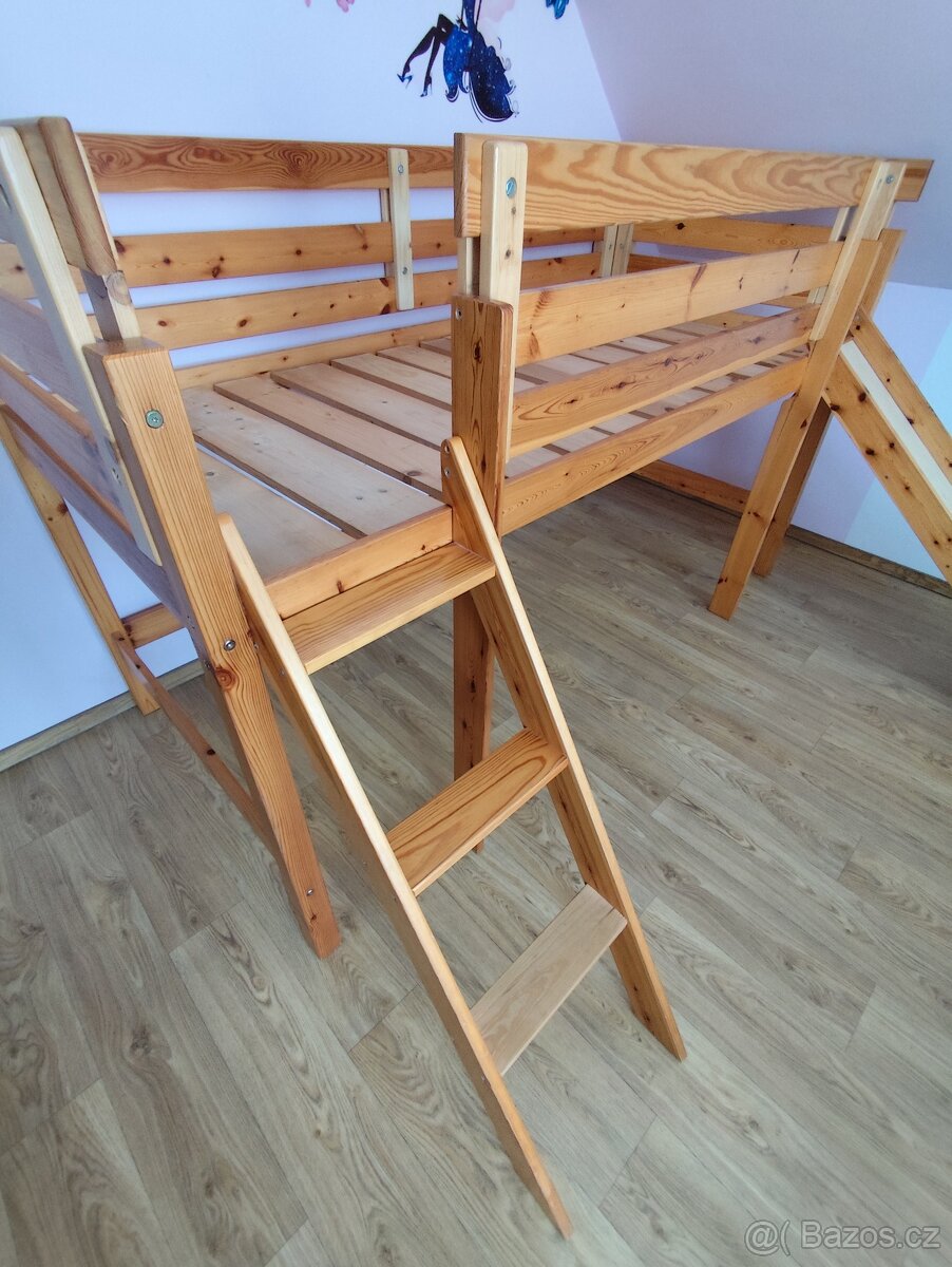 Vyvýšená postel se skluzavkou - 5