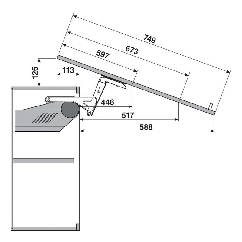 Výklopy Blum Aventos - HS - 5