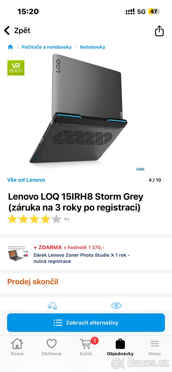 Lenovo LOQ 15IRH8 herní notebook - 5