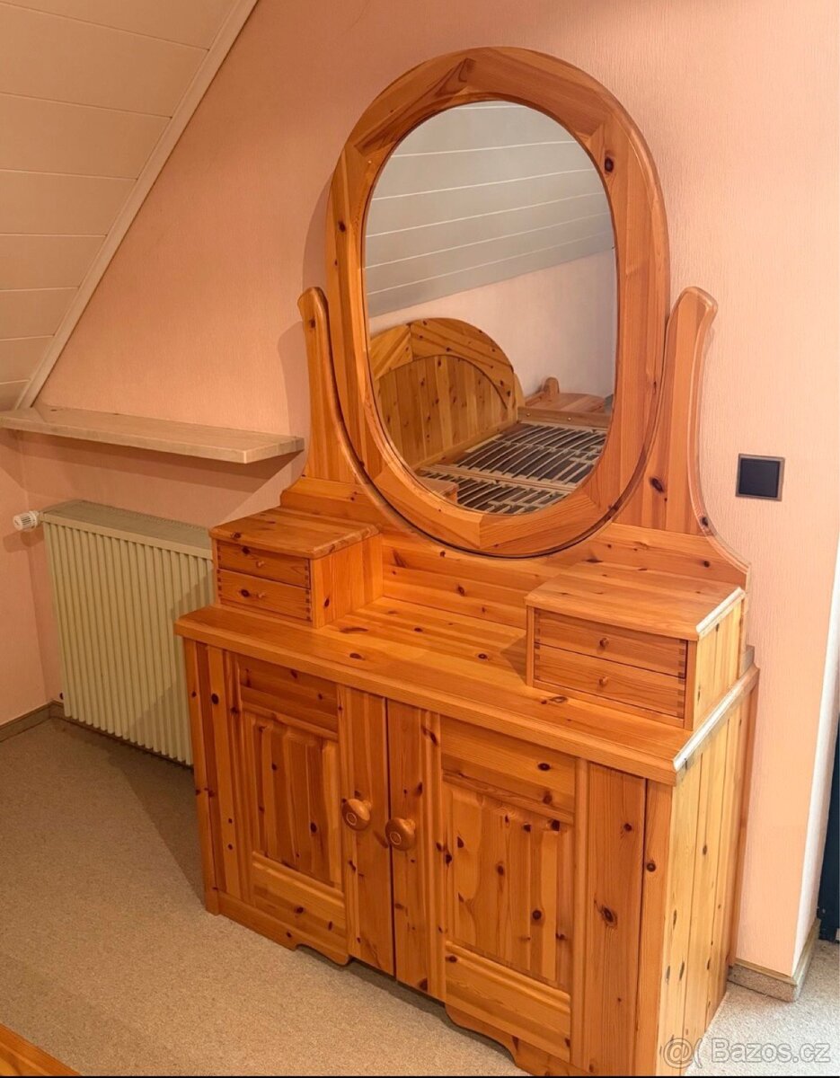 Kompletní ložnice z masivu borovice velká sestava - 5